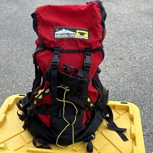 Vintage Mountainsmith Internal Frame Hiking Backpack 90s Padded Bag USA Red